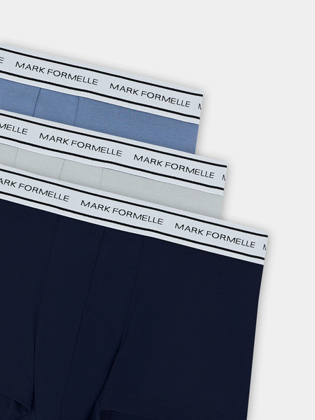 Изображение товара Комплект мужских трусов Mark Formelle 411124-3 (р.98-108, жемчужно-голубой/джинс/темно-синий)