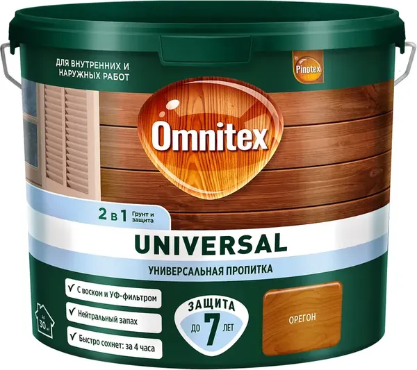 Изображение товара Пропитка для дерева Omnitex Universal 2в1 Орегон (2.5л)