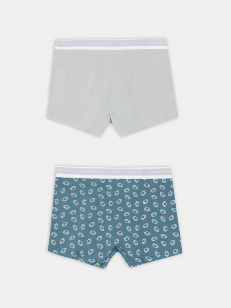 Изображение товара Комплект мужских трусов Mark Formelle 411228-2 (р.82-92, жемчужный голубой/мячики на зелено-голубом)