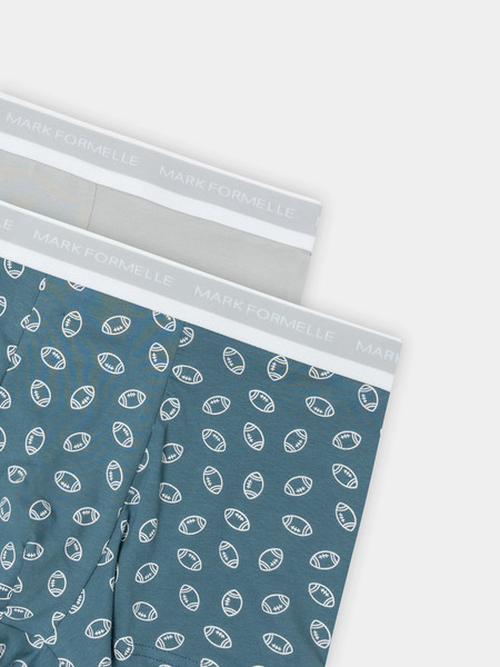 Изображение товара Комплект мужских трусов Mark Formelle 411228-2 (р.90-100, жемчужный голубой/мячики на зелено-голубом)