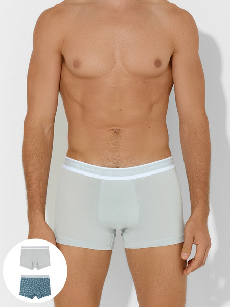 Изображение товара Комплект мужских трусов Mark Formelle 411228-2 (р.90-100, жемчужный голубой/мячики на зелено-голубом)