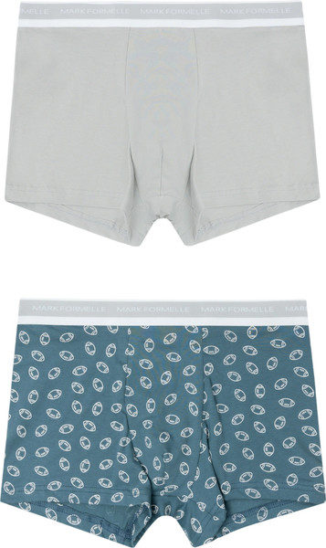 Изображение товара Комплект мужских трусов Mark Formelle 411228-2 (р.90-100, жемчужный голубой/мячики на зелено-голубом)