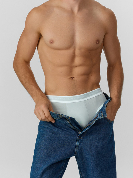 Изображение товара Комплект мужских трусов Mark Formelle 411228-2 (р.94-104, жемчужный голубой/мячики на зелено-голубом)