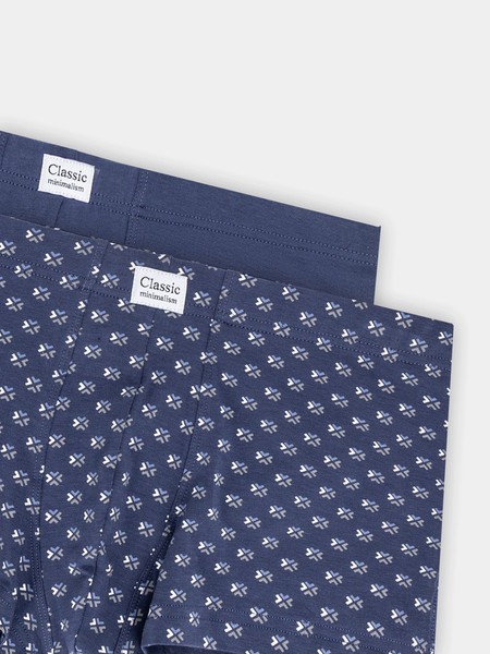 Изображение товара Комплект мужских трусов Mark Formelle 411229-2 (р.94-104, узор на джинсовом/джинсовый)