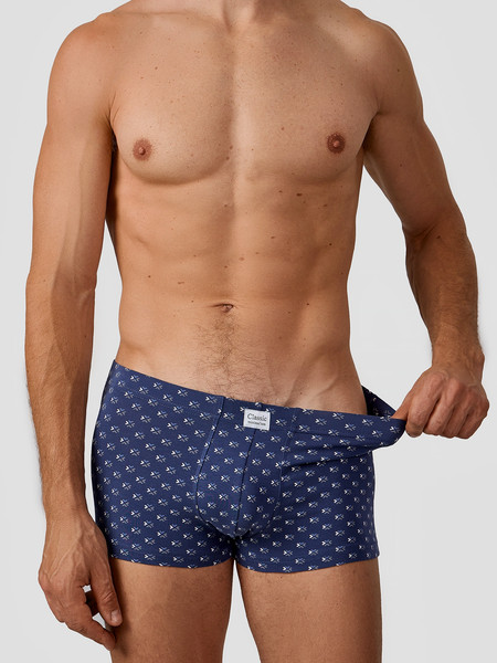 Изображение товара Комплект мужских трусов Mark Formelle 411229-2 (р.94-104, узор на джинсовом/джинсовый)