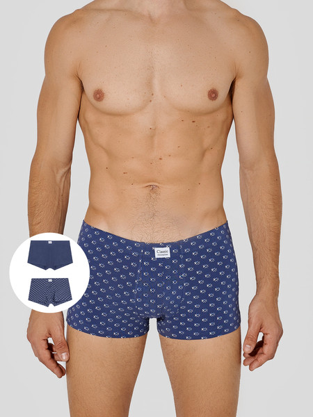 Изображение товара Комплект мужских трусов Mark Formelle 411229-2 (р.102-112, узор на джинсовом/джинсовый)