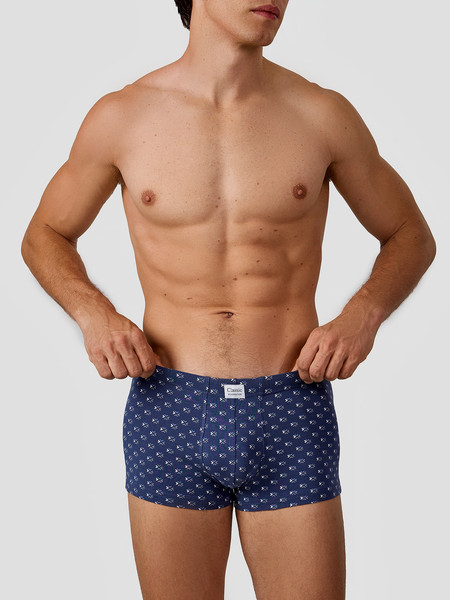 Изображение товара Комплект мужских трусов Mark Formelle 411229-2 (р.102-112, узор на джинсовом/джинсовый)