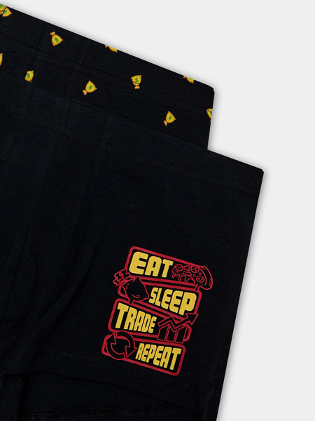 Изображение товара Комплект мужских трусов Mark Formelle 411229-2 (р.90-100, черный/мешки денег на черном)