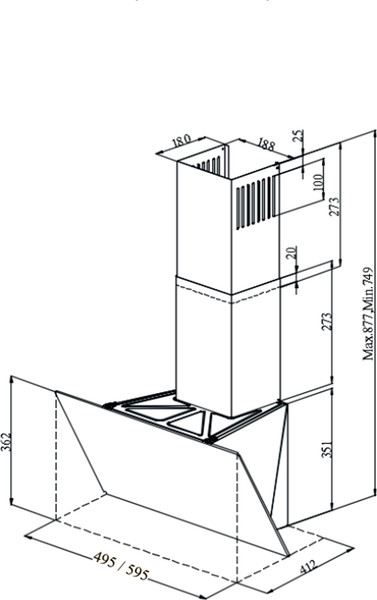 Изображение товара Вытяжка наклонная Monsher Amiens 50 (Noir)