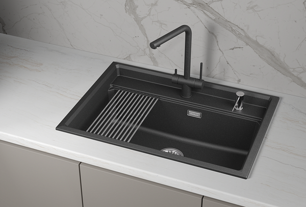 Изображение товара Мойка кухонная GRANULA KS-7301i (черный)
