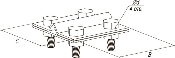 Изображение товара Соединитель токоотвода Terrazn П-40 55922_ОG