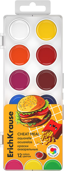 Изображение товара Акварельные краски Erich Krause Cheat Meal / 65441 (12цв)