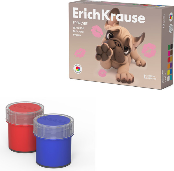 Изображение товара Гуашь Erich Krause Frenchie / 65194 (12цв)