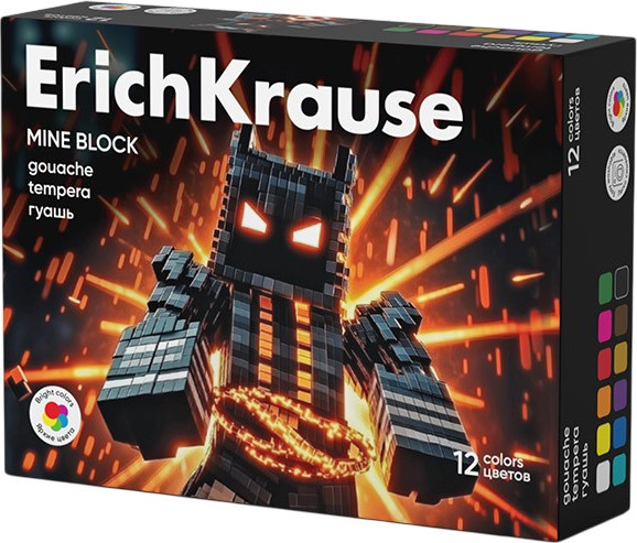 Изображение товара Гуашь Erich Krause Mine Block / 65196 (12цв)