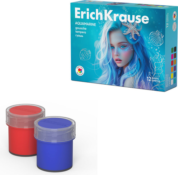 Изображение товара Гуашь Erich Krause Aquamarine / 65191 (12цв)