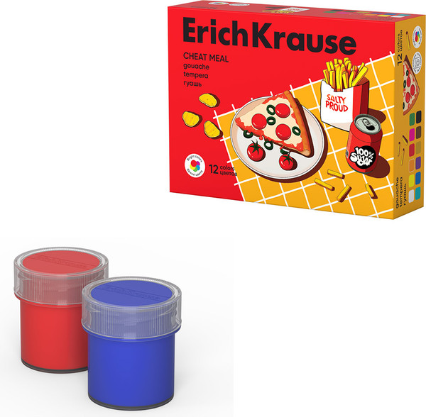 Изображение товара Гуашь Erich Krause Cheat Meal / 65442 (12цв)