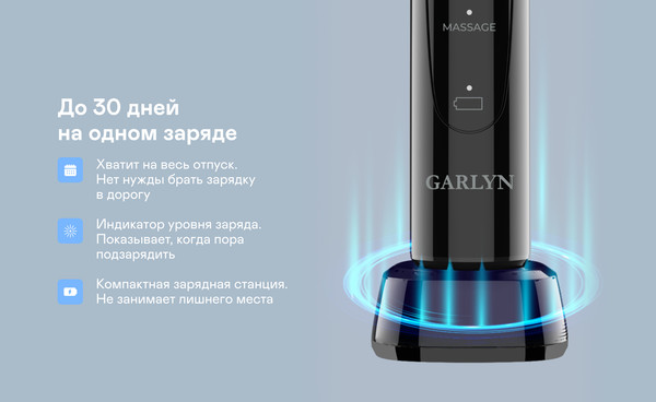 Изображение товара Электрическая зубная щетка Garlyn Smile Activecare (черный)