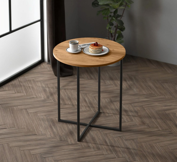 Изображение товара Журнальный столик Древпром ДП1-03-04 М189 ф480 (дуб вотан)