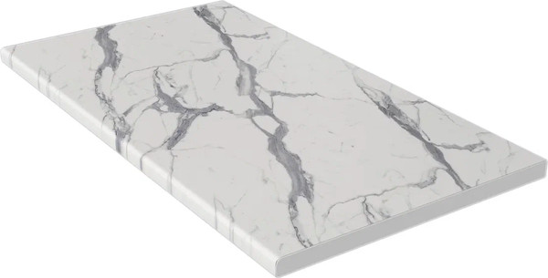 Изображение товара Кухонный гарнитур Интерлиния Мила Лайт 3.2-ПМ1 (белый платинум/дуб серый/белый гранит)