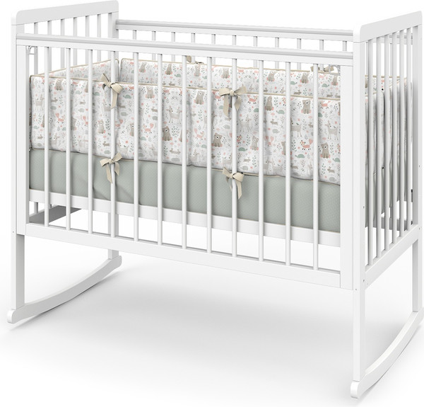 Изображение товара Детская кроватка Атон Baby Master Ariel 01 колесо-качалка дерево (белая аляска)
