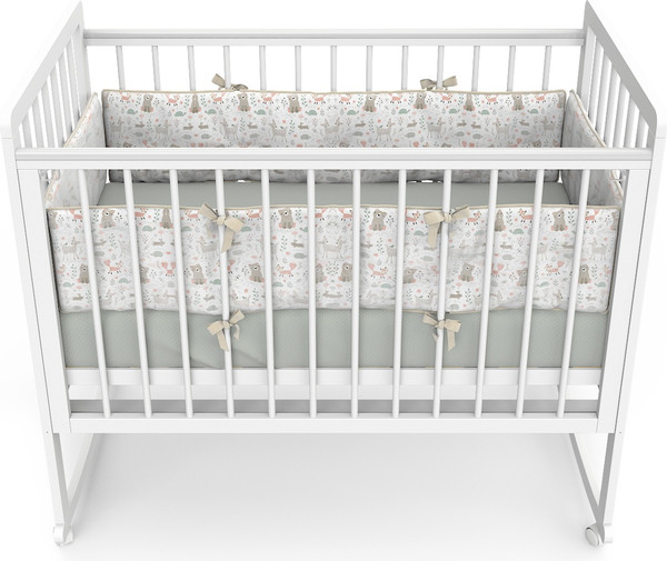 Изображение товара Детская кроватка Атон Baby Master Ariel 01 колесо-качалка дерево (белая аляска)