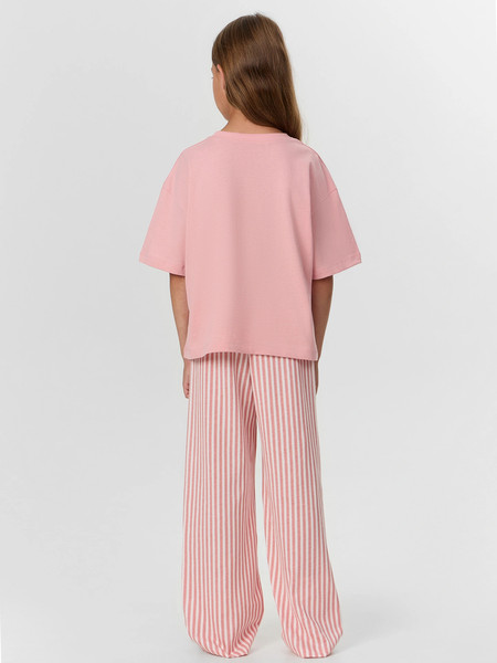 Изображение товара Пижама детская Mark Formelle 567747 (р.122-60, пыльная роза/полоски на пыльной розе)