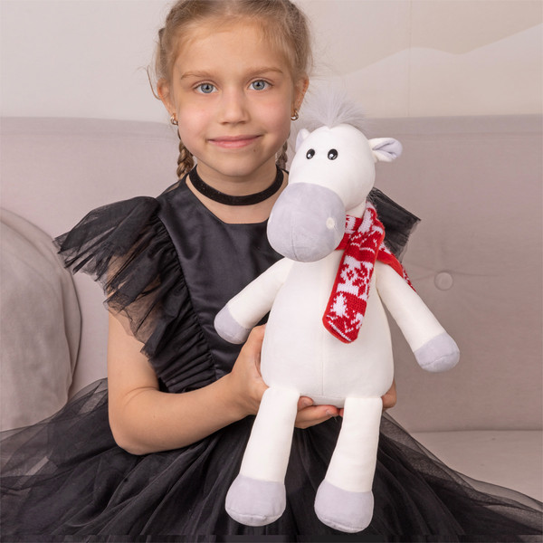 Изображение товара Мягкая игрушка Maxitoys Конь Лёня / MT-250220-27