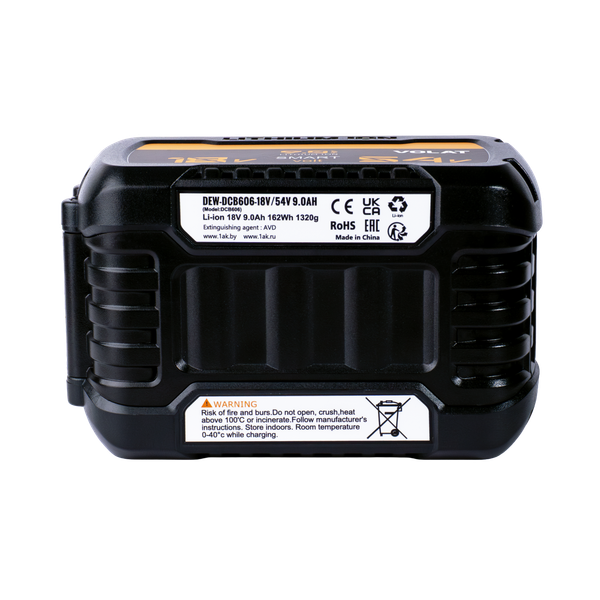 Изображение товара Аккумулятор для электроинструмента VOLAT VT-DCB606-18.0V/54.0V 9.0 (для DeWalt)