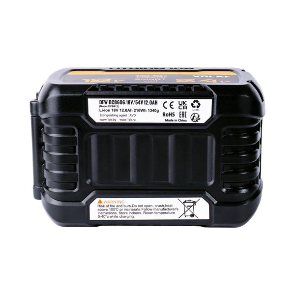 Изображение товара Аккумулятор для электроинструмента VOLAT VT-DCB606-18.0V/54.0V 12 (для DeWalt)