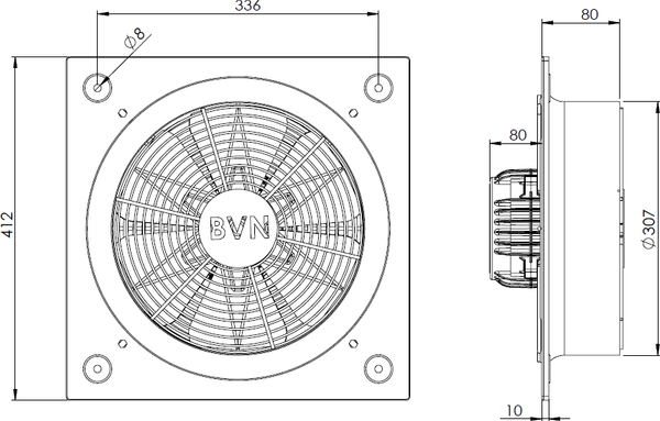 Изображение товара Вентилятор накладной Bahcivan BSMS 300