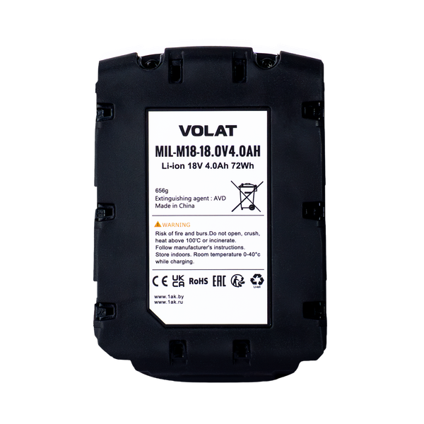 Изображение товара Аккумулятор для электроинструмента VOLAT VT-MIL-M18-18.0V4.0AH (для Milwaukee)