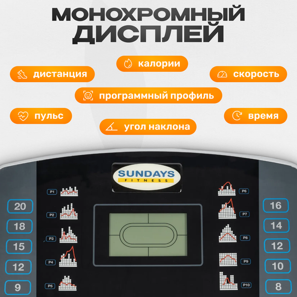 Изображение товара Консоль для беговой дорожки Sundays Fitness T4518F