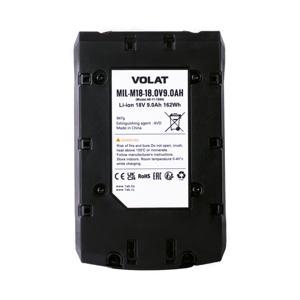 Изображение товара Аккумулятор для электроинструмента VOLAT VT-MIL-M18-18.0V9.0AH (для Milwaukee)