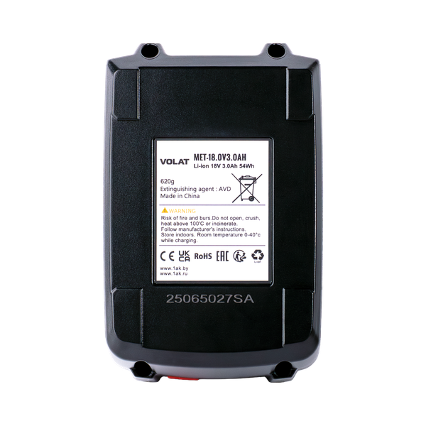 Изображение товара Аккумулятор для электроинструмента VOLAT VT-MET-18.0V3.0AH (для Metabo)