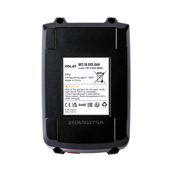 Изображение товара Аккумулятор для электроинструмента VOLAT VT-MET-18.0V5.0AH (для Metabo)