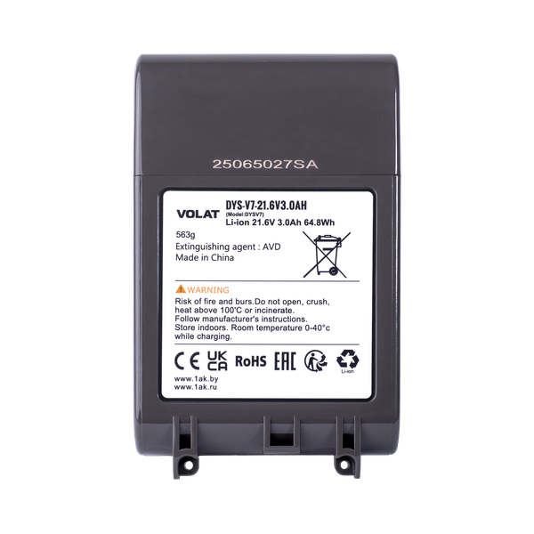Изображение товара Аккумулятор для электроинструмента VOLAT VT-DYS-V7-21.6V3.0AH (для Dyson)