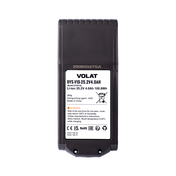 Изображение товара Аккумулятор для электроинструмента VOLAT VT-DYS-V10-25.2V4.0AH (для Dyson)