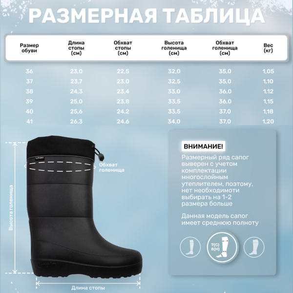 Изображение товара Сапоги резиновые O'rain Метелица / 41(СЕ)330УМ (р.39, черный)