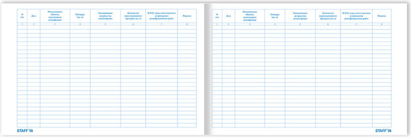 Изображение товара Книга учета Staff Дезинфекция помещения / 130261 (48л)