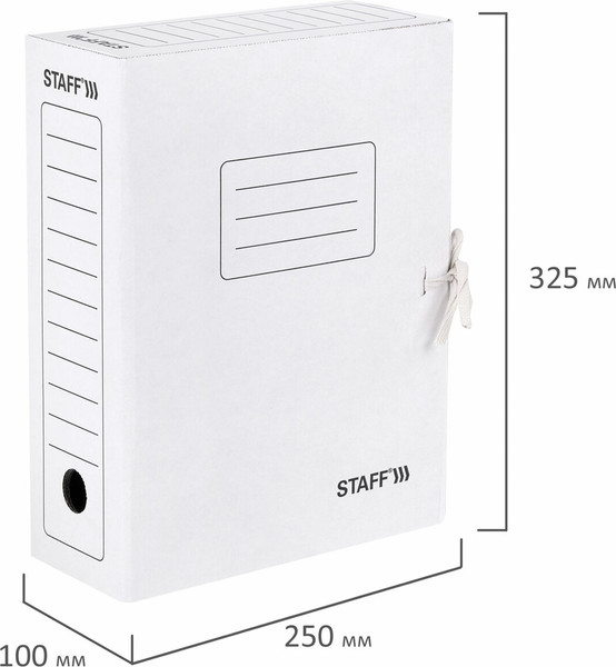 Изображение товара Коробка архивная Staff 128874 (белый)
