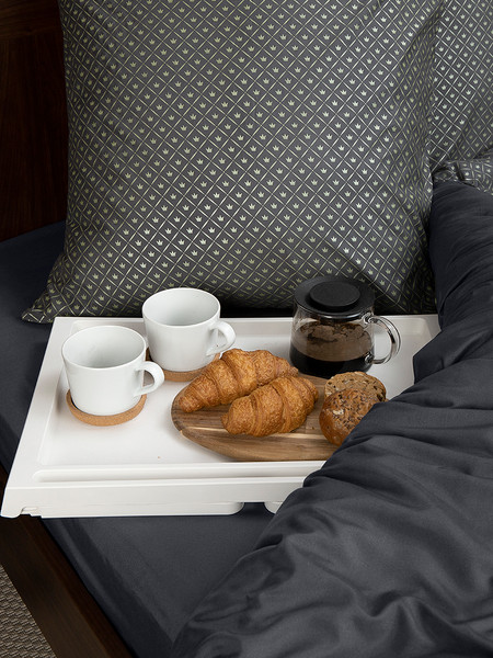 Изображение товара Комплект постельного белья Amore Mio Макосатин BZ QR Crown GY Single Msh / 33959 (серый)