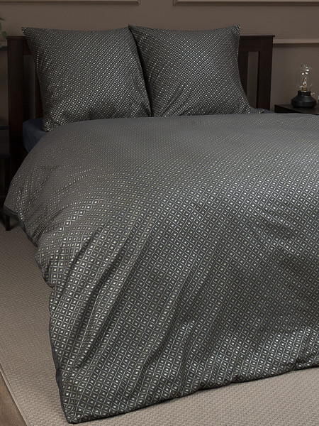 Изображение товара Комплект постельного белья Amore Mio Макосатин BZ QR Crown GY Single Msh / 33959 (серый)