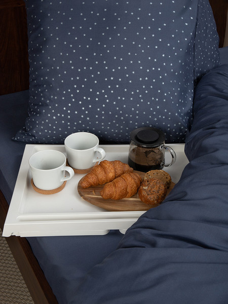 Изображение товара Комплект постельного белья Amore Mio Макосатин BZ QR Sky BL Euro Msh / 34182 (синий)