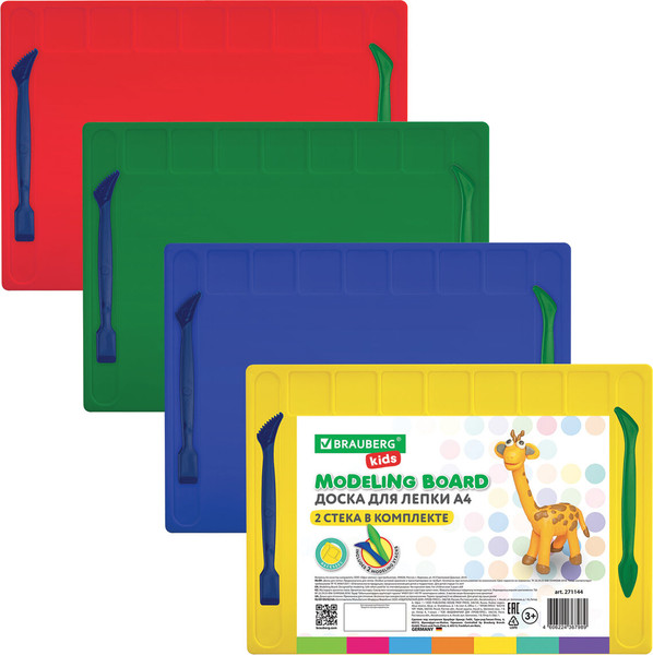 Изображение товара Доска для лепки Brauberg Kids / 271144 (желтый)