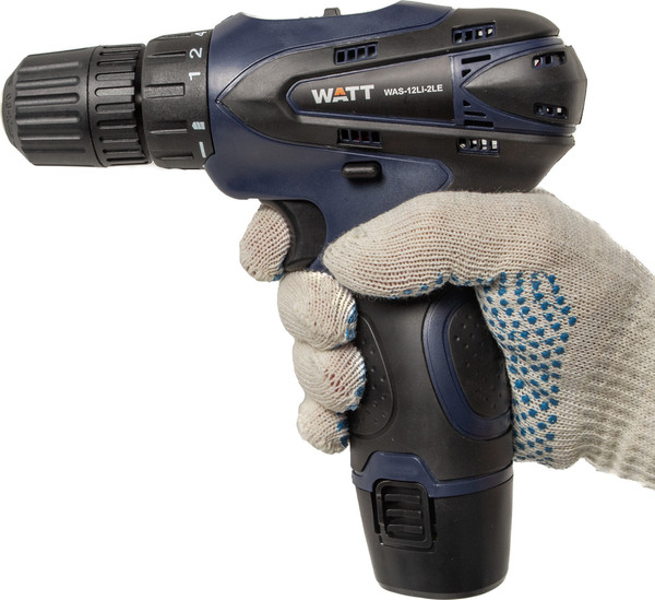 Изображение товара Аккумуляторная дрель-шуруповерт Watt WAS-12Li-2 LE (1.012.020.00)