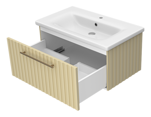 Изображение товара Тумба с умывальником Brevita Alicante 80 / ALI-09080-4601Я+13080-KL