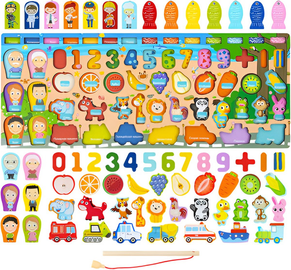 Изображение товара Сортер Brauberg Kids. Монтессори. С магнитной рыбалкой / 665243