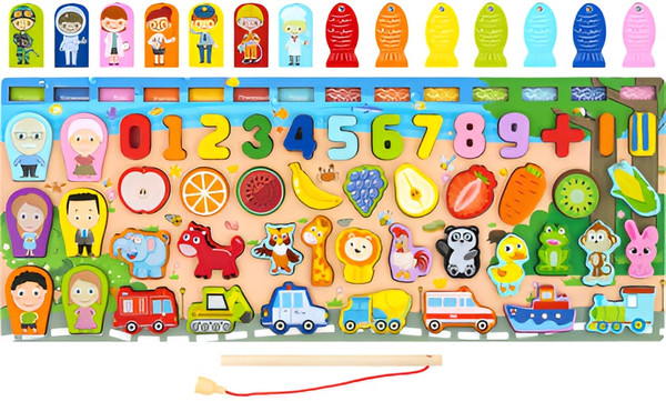 Изображение товара Сортер Brauberg Kids. Монтессори. С магнитной рыбалкой / 665243