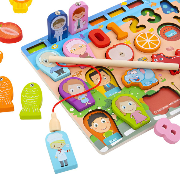 Изображение товара Сортер Brauberg Kids. Монтессори. С магнитной рыбалкой / 665243