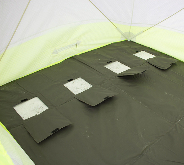 Изображение товара Палатка Медведь Екатеринбург Куб-4 зимняя с полом Оксфорд 600 и накидкой